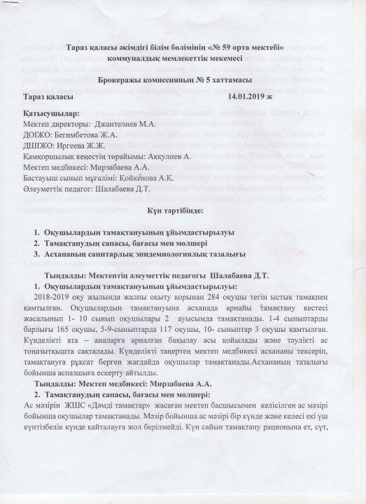 Тамақтандыру сапасына мониторинг
